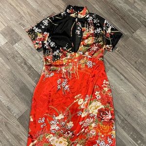Satin Chinese PrettyLittleThing dress
